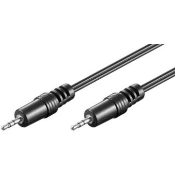 Cablu audio Goobay, jack 2.5 mm tata, 1.5 m, Negru