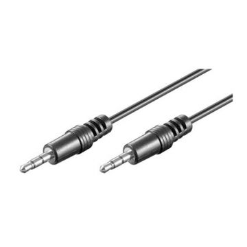 Cablu audio stereo Goobay, jack 3.5 mm tata, 10 m, Negru