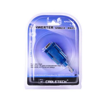 Cablu convertor USB 2.0 - RS232 D-SUB, 1.5 m, Transparent