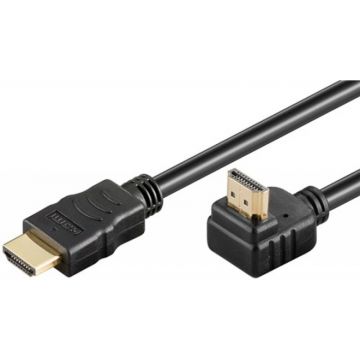 Cablu HDMI cu ethernet Well 19p tata/HDMI 19p tata, conectori auriti, lungime 5 m
