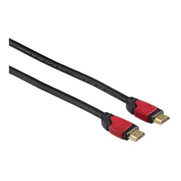 Cablu HDMI Hama, HDMI tata, ethernet, 3 m, Negru/Rosu