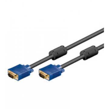 Cablu monitor Goobay, SVGA 15 pin, Full HD, 1.8 m, Albastru/Negru
