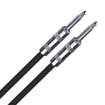 Cablu pentru difuzor 2 x Jack/mono 6.3 mm, lungime 10 m, Negru
