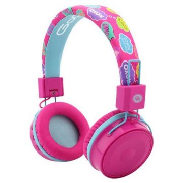 Casti audio pentru fete GoGen, Bluetooth 4.2, 300 mAh, control volum, raza actiune 10 m, microfon incorporat, Multicolor