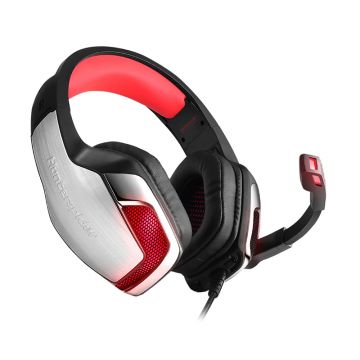 Casti gaming HunterSpider, 50 mm, microfon incorporat, USB, iluminare LED, Negru/Rosu Casti gaming HunterSpider, 50 mm, microfon incorporat, USB, iluminare LED, Negru/Rosu