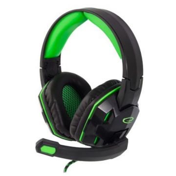 Casti gaming Venom Esperanza, microfon, cu fir, Negru/Verde