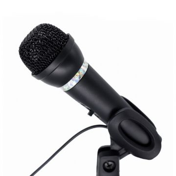 Microfon condensator Gembird, 130 x 110 x 75 mm, jack 3.5 mm, 58 dB, suport inclus
