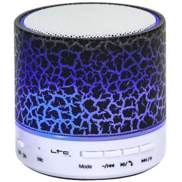 Mini Boxa LTC, iluminata cu Led, Bluetooth, USB/AUX/MIC, negru
