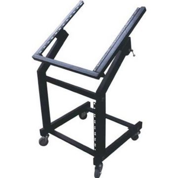 Rack mobil pentru montare amplificatoare/mixere, 19 inch, 4 roti, inaltime 100 cm, maxim 50 kg