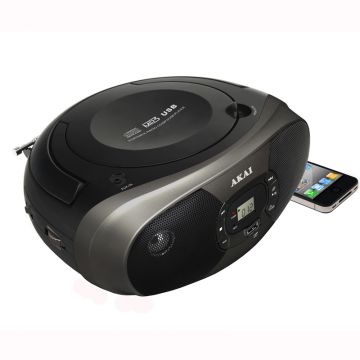 Radio CD/MP3 Akai, 2 x 1 W, Radio FM, USB, afisaj LED, memorie programabila