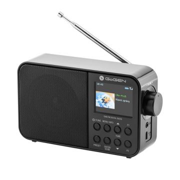 Radio portabil GoGEN, 1 W, bluetooth, afisaj LCD color, 2000 mAh, fuctie alarma