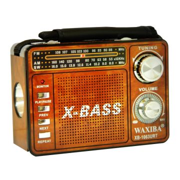 Radio portabil Waxiba XB-1063URT, 3 benzi, Maro