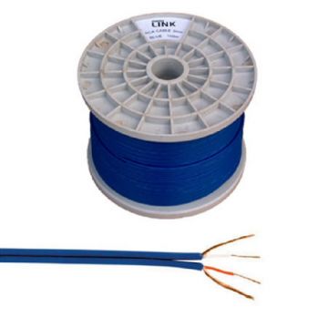 Rola cablu 2 x RCA, 4 mm, Albastru