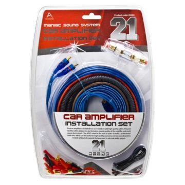 Set cabluri auto pentru sistem audio Carguard, siguranta 60 A, 21 piese