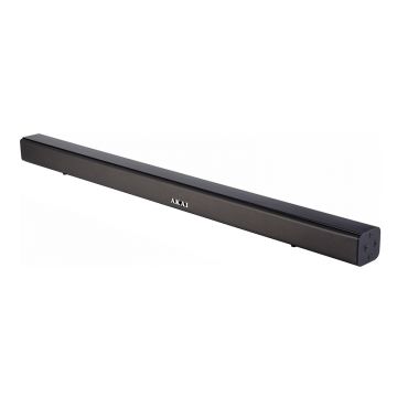 Soundbar 2.0 Akai, 40 W, Bluetooth, USB, HDMI ARC, Aux in, radio FM, afisaj LED, telecomanda, Negru