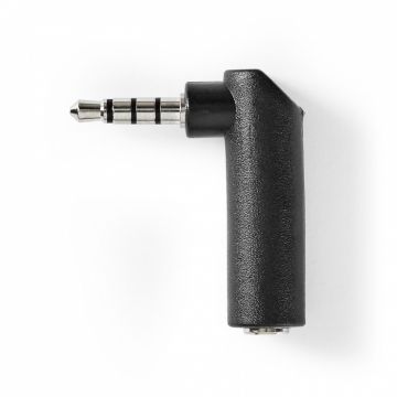Adaptor jack stereo 3.5mm 4 pini T-M unghi 90 grade, Nedis CAGB22980BK
