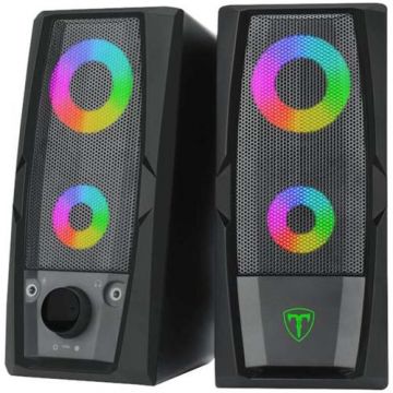 Boxe T-Dagger Matrix iluminare RGB , 2x3W (Negru)