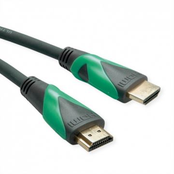 Cablu ATC Ultra HDMI (certificat) 8K60Hz T-T 3m Green, Roline 11.44.6012