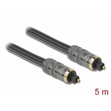 Cablu audio optic SPDIF Toslink 5m Antracit, Delock 86986