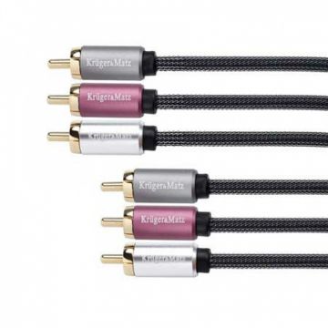 Cablu audio video 3 x RCA T-T 3m, KM0308