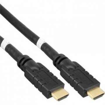 Cablu HDMI cu amplificare 4K@60Hz 30m T-T Negru, KPHDM2R30