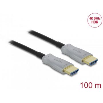 Cablu optic activ HDMI 4K60Hz HDR T-T 100m, Delock 84137