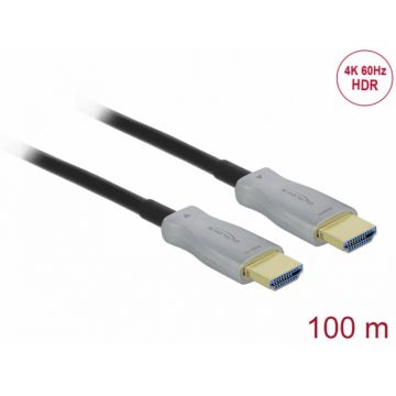 Cablu optic activ HDMI 4K60Hz HDR T-T 100m, Delock 84137