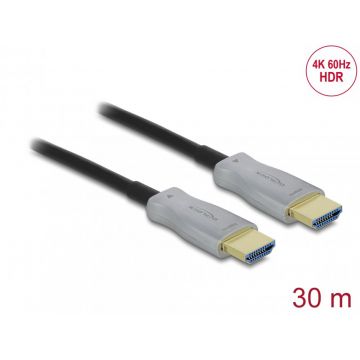 Cablu optic activ HDMI 4K60Hz HDR T-T 30m, Delock 85049