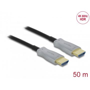 Cablu optic activ HDMI 4K60Hz HDR T-T 50m, Delock 84133