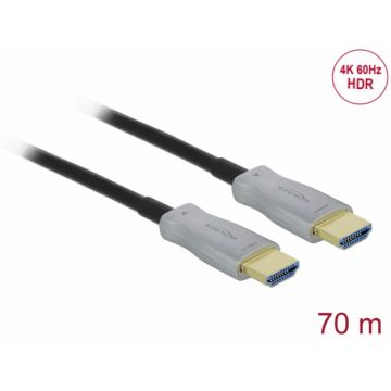 Cablu optic activ HDMI 4K60Hz HDR T-T 70m, Delock 84136