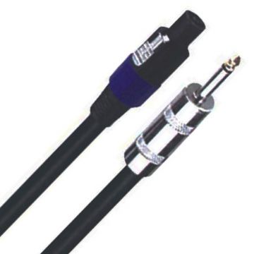 Cablu pentru difuzor Speakon - Jack 6.3 mm, lungime 15 m, Negru
