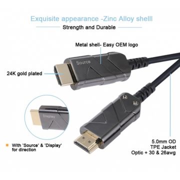 Cablu Ultra High Speed HDMI 2.1 fibra optica AOC 8K@60Hz 10m, kphdm21x10