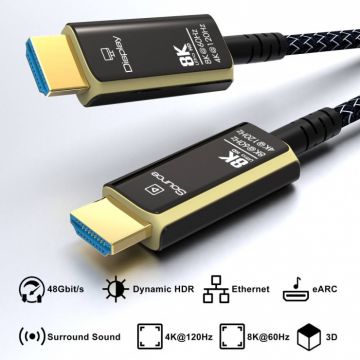 Cablu Ultra High Speed HDMI AOC 8K60Hz/4K120Hz T-T 15m, kphdm21t15