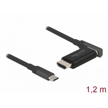 Cablu USB Type-C la HDMI 4K60Hz magnetic 1.2m, Delock 66685