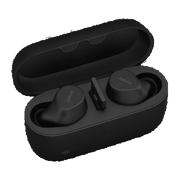 Casti Jabra Evolve2 Buds USB-A MT Wireless Pad