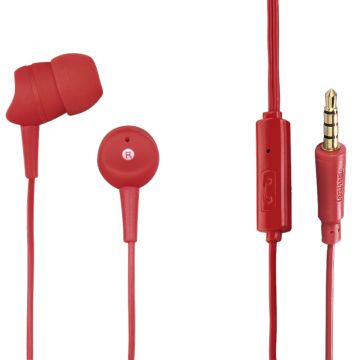 Casti stereo in ear Basic4Phone Hama, 10 mm, 1.2 m, Rosu