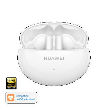 Casti True Wireless Huawei FreeBuds 5i, Bluetooth, ANC, Microfon Dual (Alb)