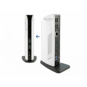 Docking Station Dual HDMI Full-HD / USB 3.2 / LAN / Audio, Delock 87771