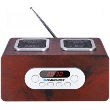 Radio cu ceas Blaupunkt PP5BR, slot microSD, USB, telecomanda (Maro)