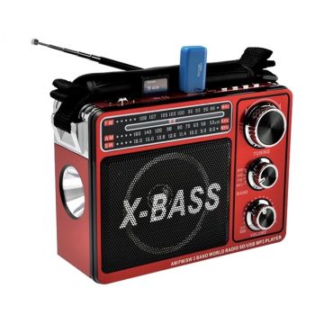 Radio FM/AM Waxiba XB-206URT, USB, lanterna LED, acumulator integrat