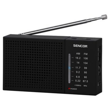 Radio portabil Sencor, FM/AM, cauciucat, alimentare 2 x AA