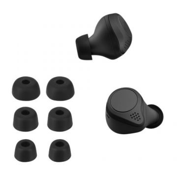 Set 6 Varfuri de schimb pentru casti Jabra Elite 7 Pro/Elite 7 Active, Kwmobile, Negru, Silicon, 58253.01