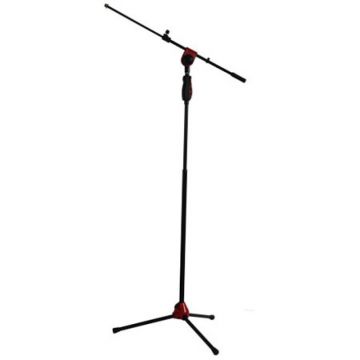 Suport de microfon SM006RE, reglabil, telescopic, 115-170 cm, rosu
